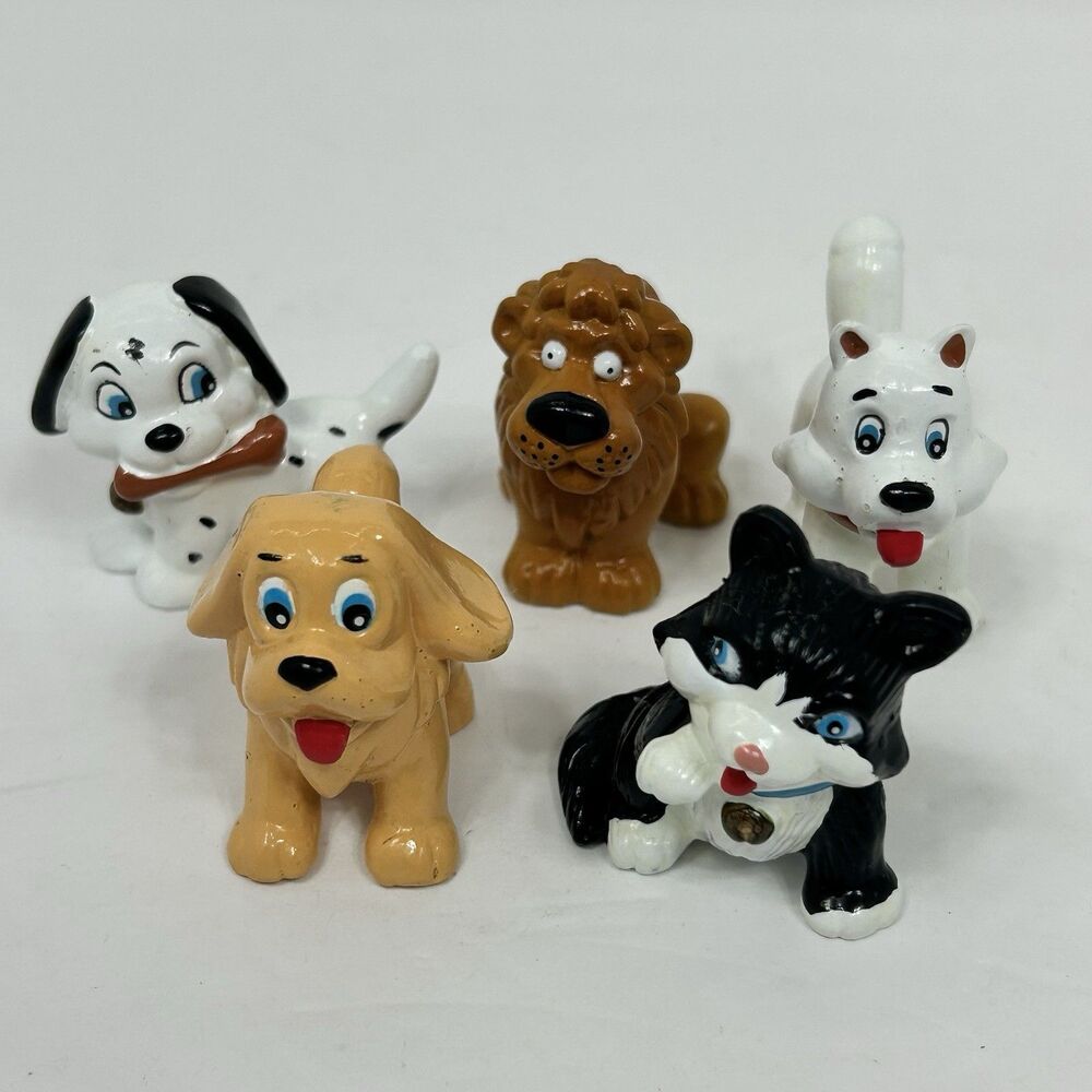 VTG 90’s Jasman My Precious Pets Lot of 5 Cat Dog Lion Figures Dalmatian